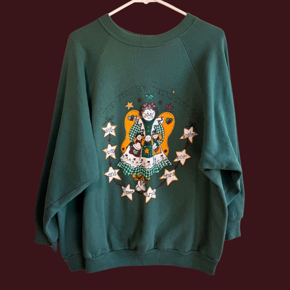 Vintage 90’s Grandma’s are Guardian Angels Grandma-Core Crewneck